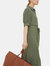 Womens/Ladies Belt Midi Shirt Dress