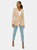 Womens/Ladies Belted Tall Blazer - Camel