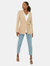 Womens/Ladies Belted Tall Blazer - Camel