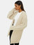 Womens/Ladies Cable Chunky Knit Longline Cardigan - Cream - Cream