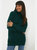 Womens/Ladies Chunky Knit Roll Neck Longline Sweater - Bottle - Bottle