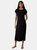 Womens/Ladies Column Pocket Midi Dress - Black