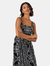 Womens/Ladies Cutwork Square Neck Midi Dress