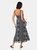 Womens/Ladies Cutwork Square Neck Midi Dress