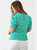 Womens/Ladies Ditsy Print Shirred Top - Green