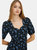 Womens/Ladies Ditsy Print Sweetheart Midi Dress - Blue