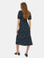 Womens/Ladies Ditsy Print Sweetheart Midi Dress - Blue