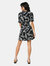 Womens/Ladies Ditsy Print Tie Back Petite Mini Dress