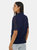 Womens/Ladies Dobby Chiffon Shirred Hem Blouse - Navy