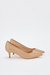 Womens/Ladies Dove Wide Kitten Heel Court Shoes - Blush - Blush