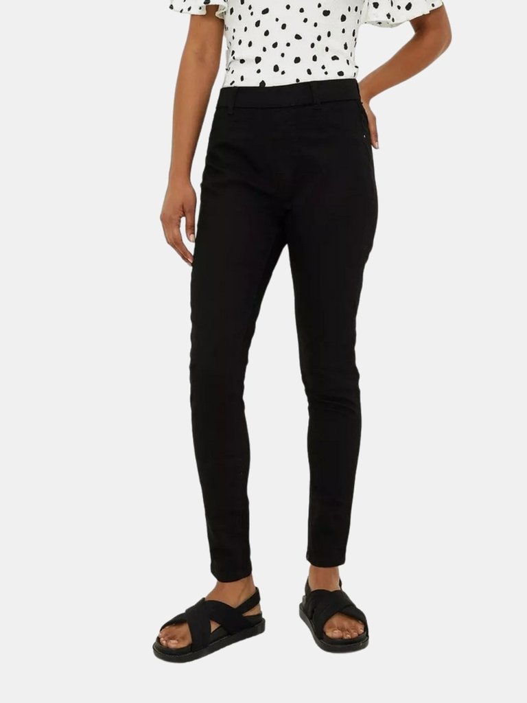 Womens/Ladies Eden Skinny Jeggings - Black - Black