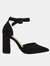 Womens/Ladies Edie Two Part Court Shoes - Black - Black