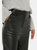 Womens/Ladies Faux Leather Tall Ankle Grazer Trousers