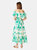 Womens/Ladies Floral Bardot Midi Dress - Green