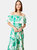 Womens/Ladies Floral Bardot Midi Dress - Green