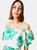 Womens/Ladies Floral Bardot Midi Dress - Green