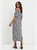 Womens/Ladies Floral Bardot Midi Dress - Monochrome