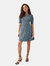 Womens/Ladies Floral Petite Mini Dress - Blue - Blue