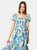 Womens/Ladies Floral Puff Sleeve Midi Dress