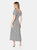 Womens/Ladies Floral Ruched Front Flutter Midi Dress