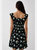 Womens/Ladies Floral Shirred Mini Dress