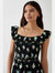 Womens/Ladies Floral Shirred Mini Dress