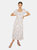 Womens/Ladies Floral Sweetheart Petite Puffed Midi Dress - White