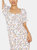 Womens/Ladies Floral Sweetheart Petite Puffed Midi Dress