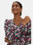 Womens/Ladies Floral V Neck Long-Sleeved Mini Dress