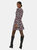 Womens/Ladies Floral V Neck Long-Sleeved Mini Dress