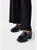 Womens/Ladies Lenny Wide Heeled Loafers - Black