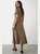 Womens/Ladies Leopard Print Short-Sleeved Midi Dress