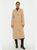 Womens/Ladies Maxi Double Breasted Coat - Camel