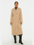 Womens/Ladies Maxi Double Breasted Coat - Camel