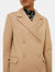 Womens/Ladies Maxi Double Breasted Coat - Camel