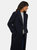 Womens/Ladies Maxi Single-Breasted Coat - Navy