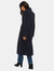 Womens/Ladies Maxi Single-Breasted Coat - Navy