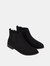 Womens/Ladies Megs Wide Chelsea Boots - Natural Black