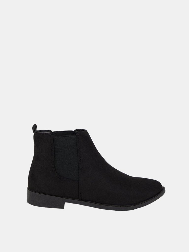 Womens/Ladies Megs Wide Chelsea Boots - Natural Black - Natural Black