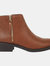 Womens/Ladies Myla Side Zip Ankle Boots - Tan