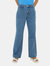 Womens/Ladies Patch Pocket Straight Leg Jeans