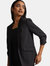 Womens/Ladies Petite Ruched Blazer - Black