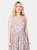 Womens/Ladies Polka Dot Poplin Square Neck Midi Dress