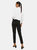 Womens/Ladies Ponte Pintuck Detail Seams Pants - Black