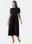 Womens/Ladies Poplin Smock Midi Dress - Black