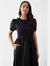 Womens/Ladies Poplin Smock Midi Dress