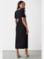 Womens/Ladies Poplin Smock Midi Dress