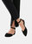 Womens/Ladies Poppy Open Back Ballerina Flats - Black