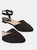 Womens/Ladies Poppy Open Back Ballerina Flats - Black