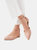 Womens/Ladies Poppy Open Back Ballerina Flats - Blush